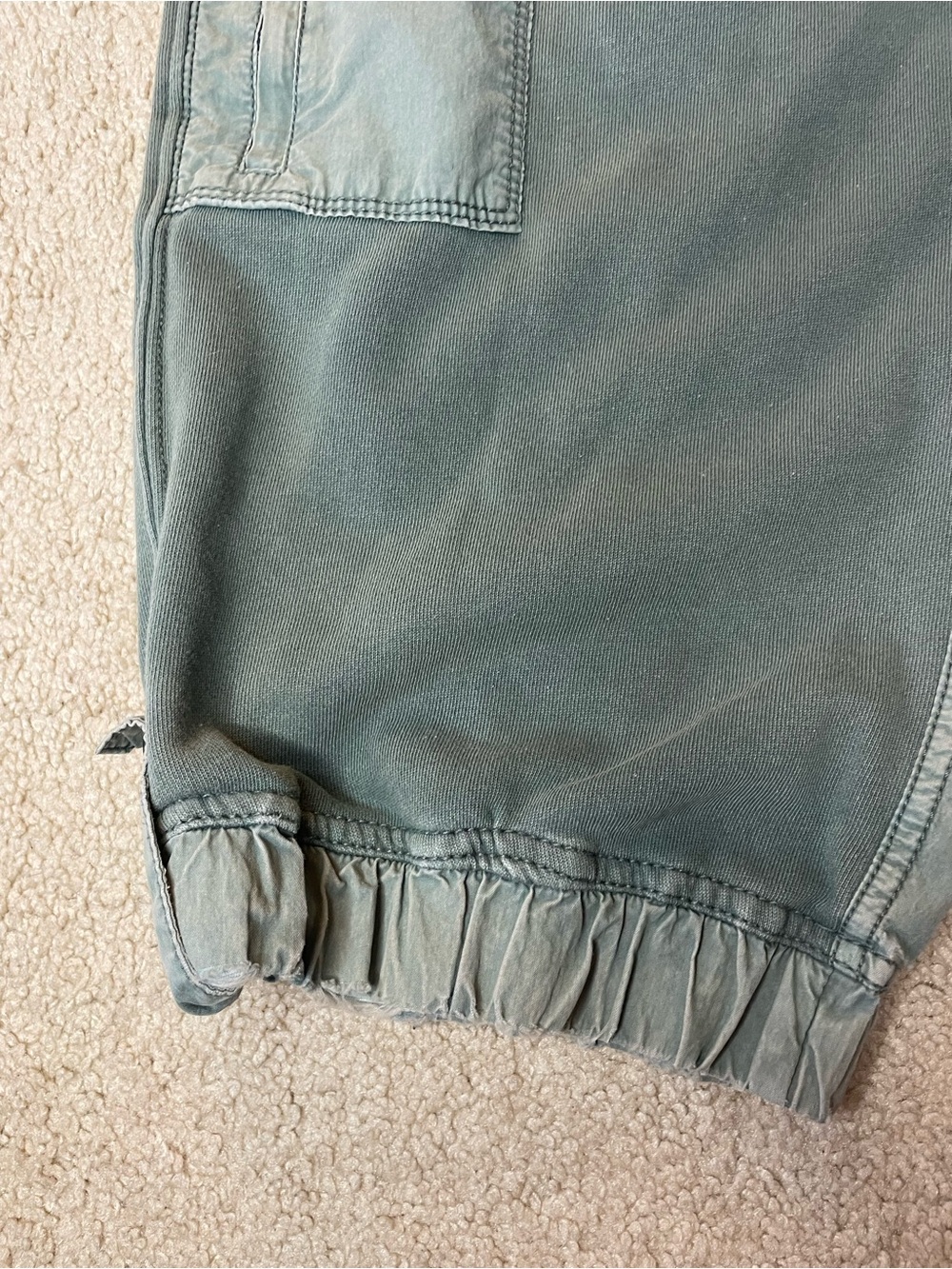 Women’s Sage Green Contrast-Panel Joggers - Picture 5 of 9